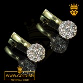 Buy 14k gold earrings for women armenian gold fashion jewelry где купить золотые серьги с драгоценными камнями недорого Серьги (4)